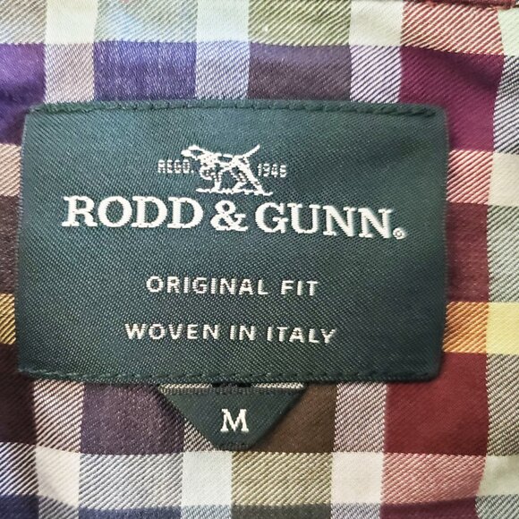 Rodd & Gunn Mens Button Down Shirt Coronation Pier Plaid Multicolor M - Picture 6 of 11